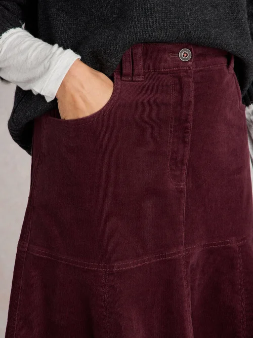 Jupe Quinn en velours biologique - Dk Plum - 52/R Image 3