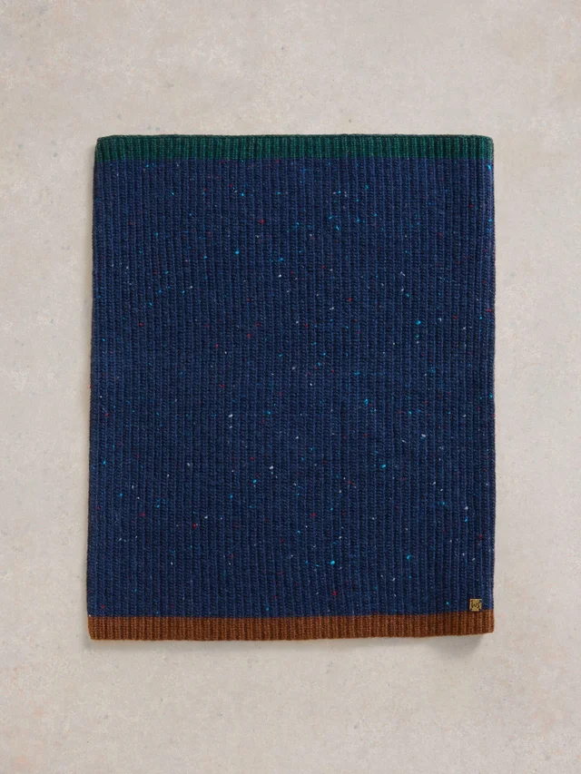 Snood tricoté Albie à blocs de couleur