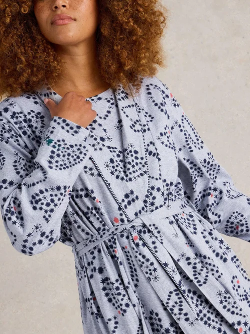 Robe de chambre en jersey Nina - Grey Pr - XXXL Image 3