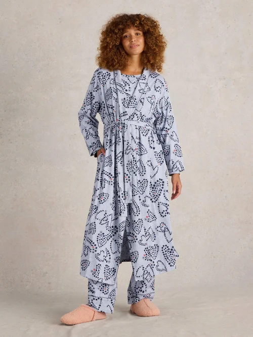 Robe de chambre en jersey Nina - Grey Pr - XXXL Image 2