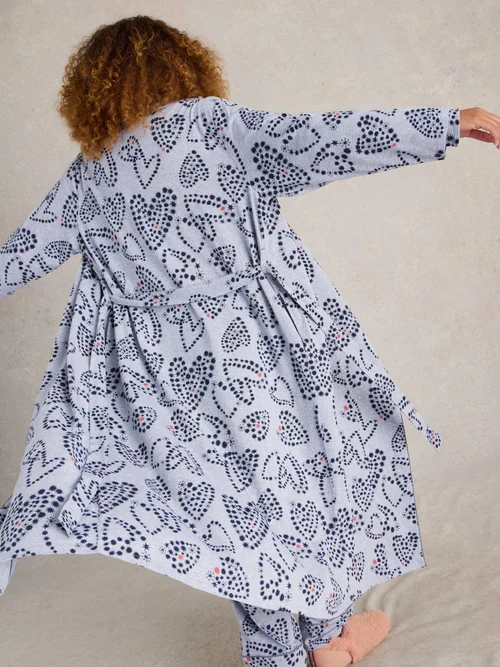 Robe de chambre en jersey Nina - Grey Pr - XXXL Image 4