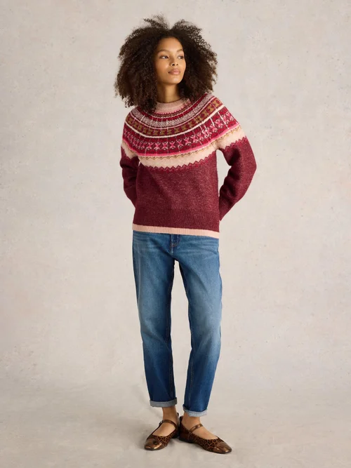 PULL FROSTED FAIRISLE - Plum Mlt - 52 Image 2
