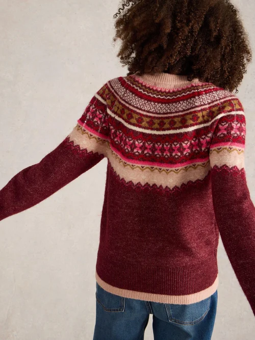 PULL FROSTED FAIRISLE - Plum Mlt - 52 Image 4