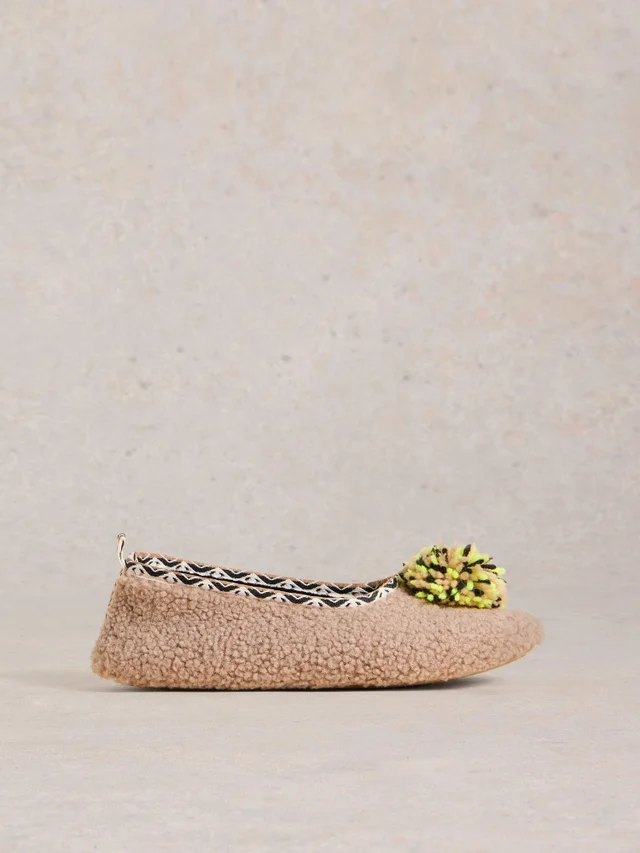Chaussons de ballet à pompon