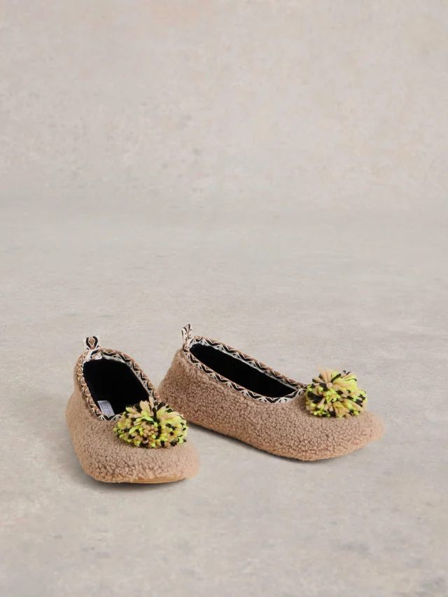 Chaussons de ballet à pompon
