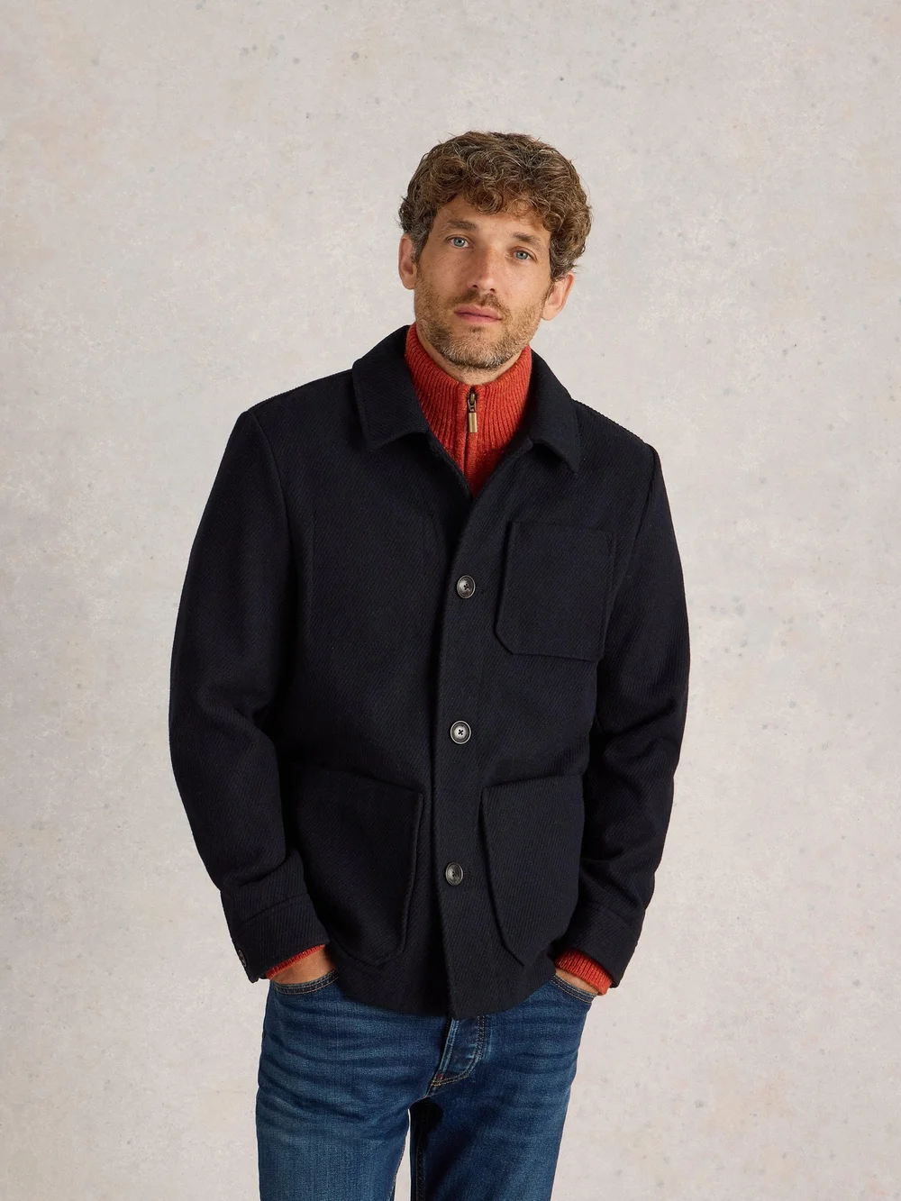 Veste de travail en laine - Dark Navy - XXXL Image 1