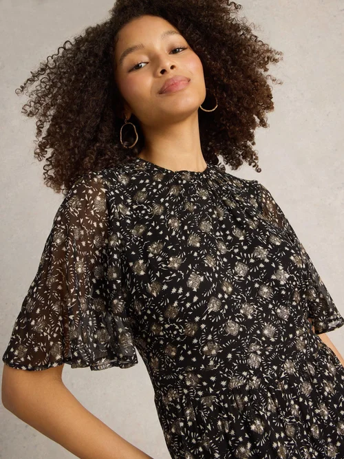 Robe métallisée Erin - Blk Mlt - 52 Image 3