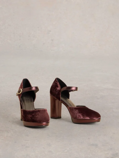 Chaussures à plateforme Priscilla en velours - Dk Plum - 37 Image 2