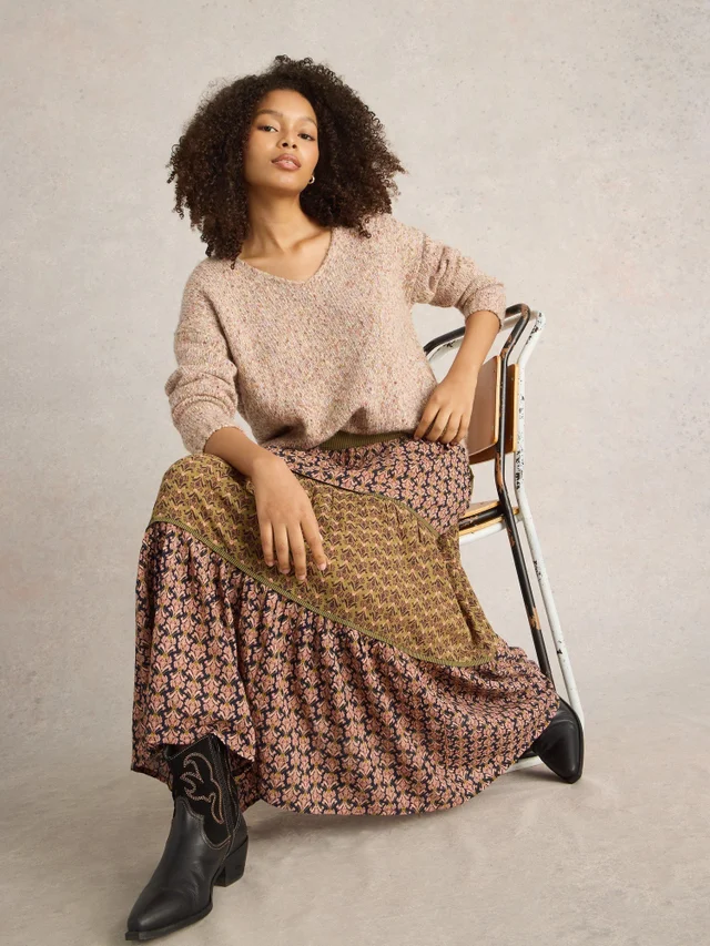 Jupe imprimée mixte Mabel