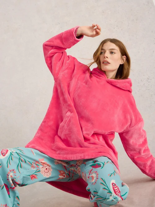 Sweat à capuche douillet Clover - Brt Pink - M Image 1