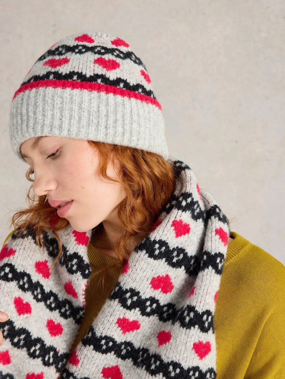 Bonnet Fairisle Heart Image 1