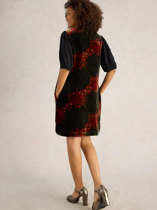Robe en velours mélangé Cleo - Green Pr - 38/R Image 4