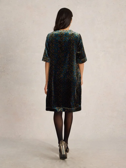 Robe en velours mélangé Ash - Teal Pr - 42/R Image 4
