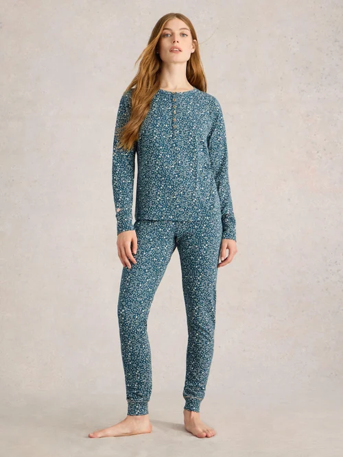 Haut en jersey Hailey Henley - Teal Pr - XXXL Image 2