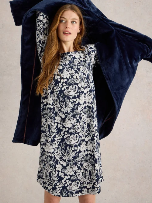 Nuisette en jersey Eva - Navy Pr - XXXL Image 3