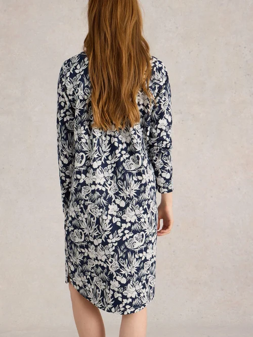 Nuisette en jersey Eva - Navy Pr - XXXL Image 4