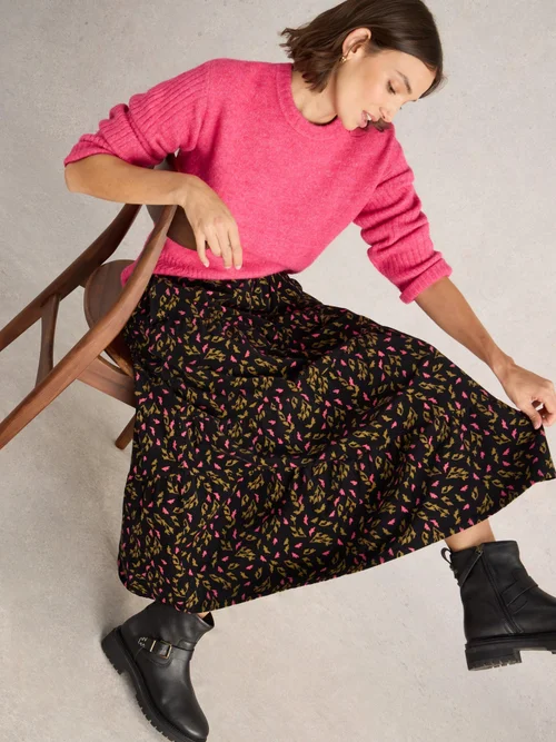 Jupe à volants en velours côtelé Jenna - Blk Pr - 52/R Image 1