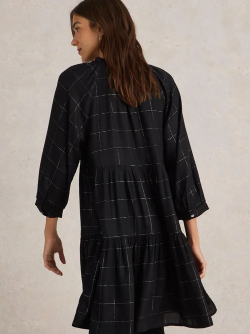 Robe à carreaux Orla - Blk Mlt - 42 Image 4