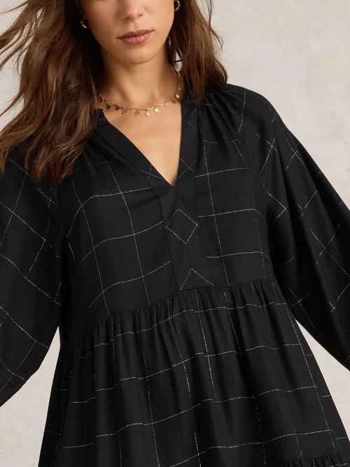 Robe à carreaux Orla - Blk Mlt - 42 Image 3