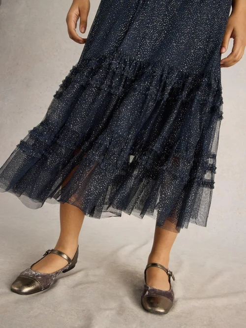 Jupe Nova en tulle scintillant - Navy Multi - 52 Image 3