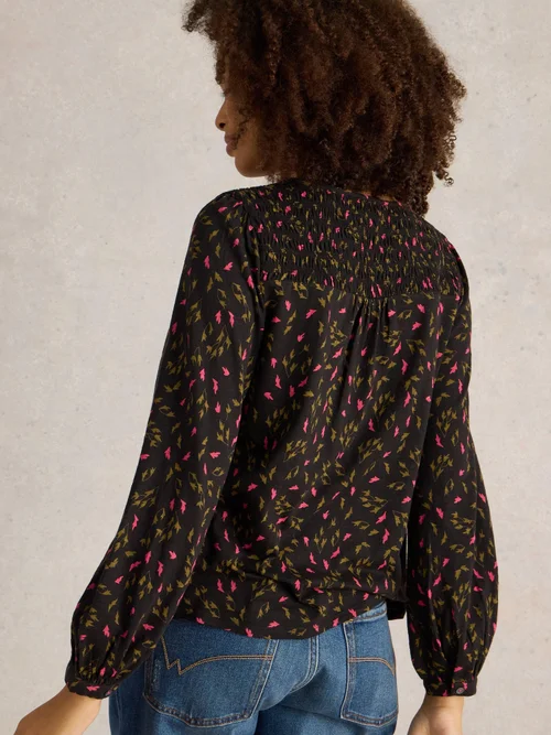 Top froncé DANIELLA - Blk Pr - 52 Image 4