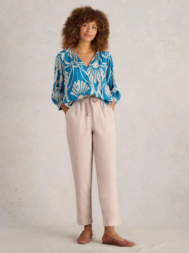 Pantalon En Lin Mélangé Elle