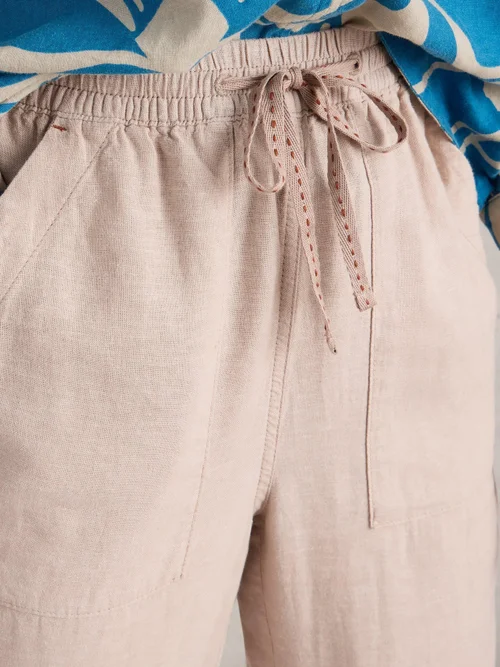 Pantalon En Lin Mélangé Elle - Lgt Nat - 52/R Image 3