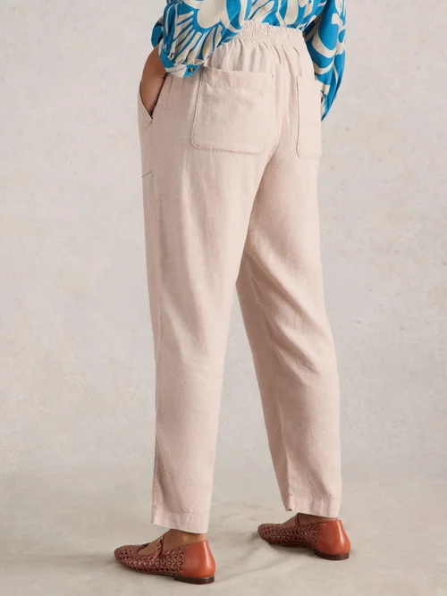 Pantalon En Lin Mélangé Elle - Lgt Nat - 52/R Image 4