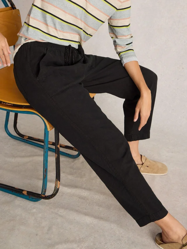 Pantalon En Lin Mélangé Elle