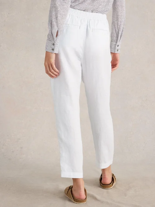 Pantalon En Lin Rowena - Bril White - 52/R Image 4