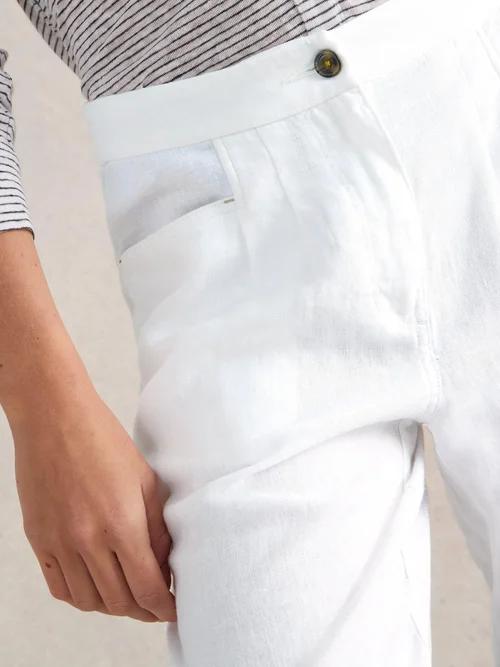 Pantalon En Lin Rowena - Bril White - 52/R Image 3