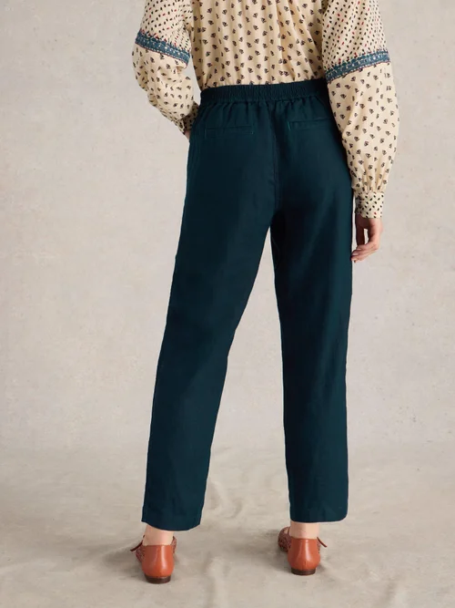 Pantalon En Lin Rowena - Dark Navy - 52/R Image 4
