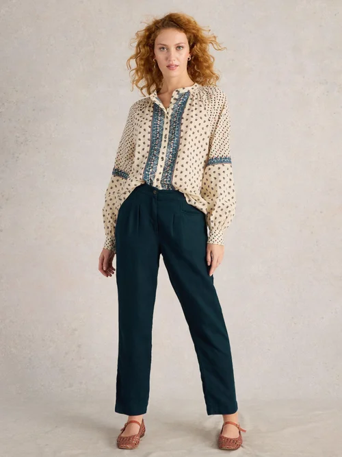 Pantalon En Lin Rowena - Dark Navy - 52/R Image 2