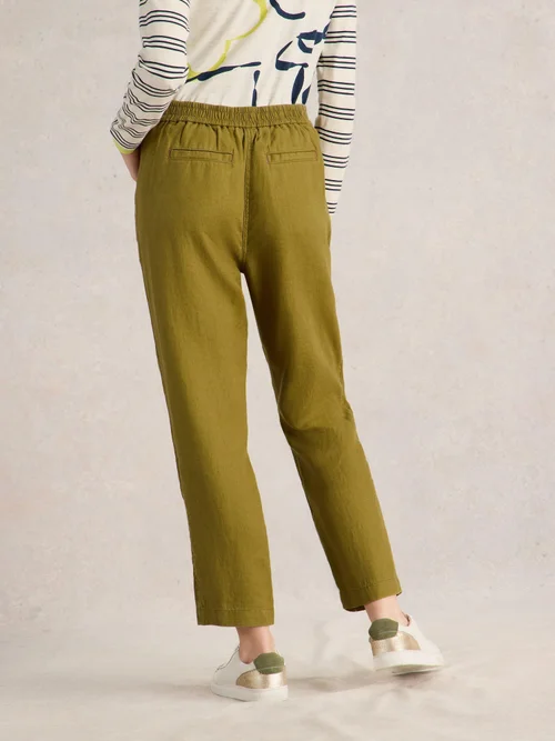 Pantalon En Lin Rowena - Khaki Grn - 48/R Image 4