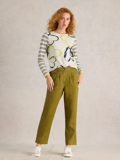Pantalon En Lin Rowena - Khaki Grn - 48/R Image 2