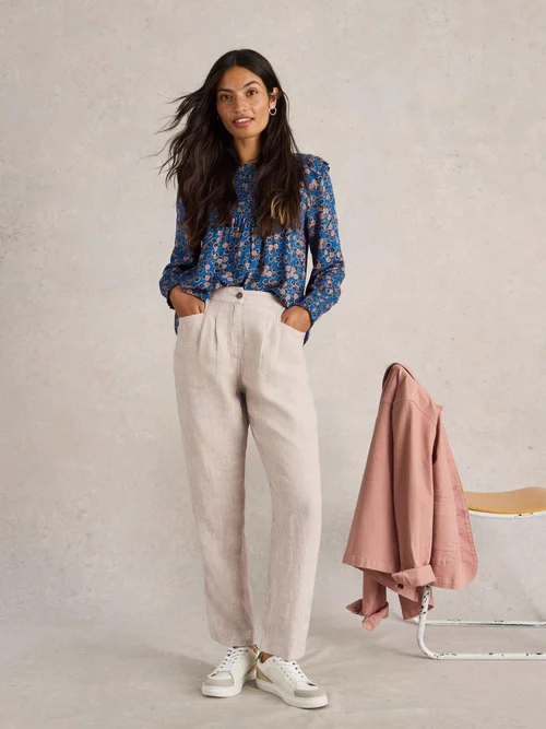 Pantalon En Lin Rowena - Lgt Nat - 52/R Image 2
