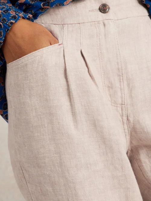 Pantalon En Lin Rowena - Lgt Nat - 52/R Image 3