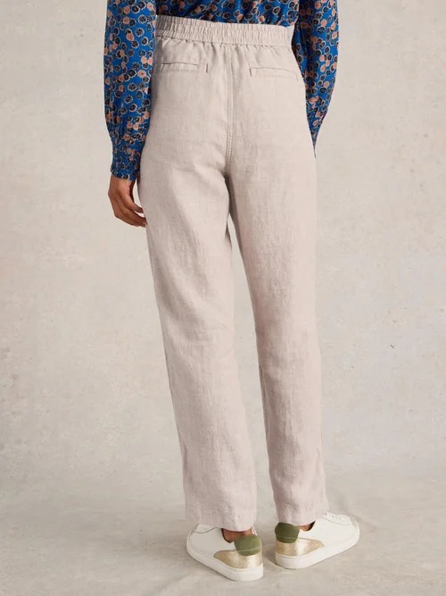 Pantalon En Lin Rowena - Lgt Nat - 52/R Image 4