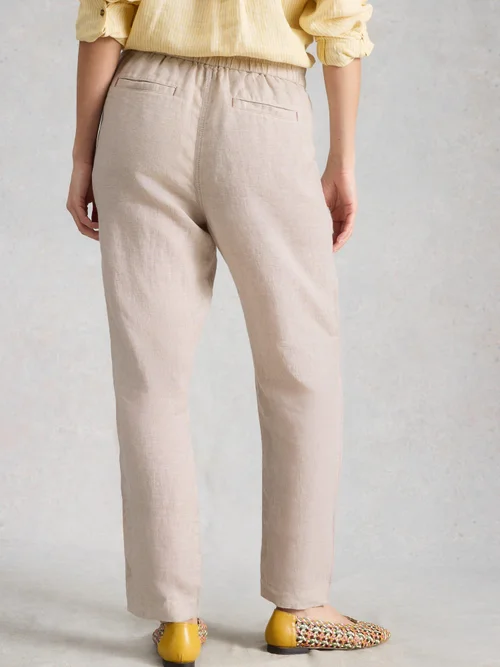 Pantalon En Lin Rowena - Lgt Nat - 52/R Image 4