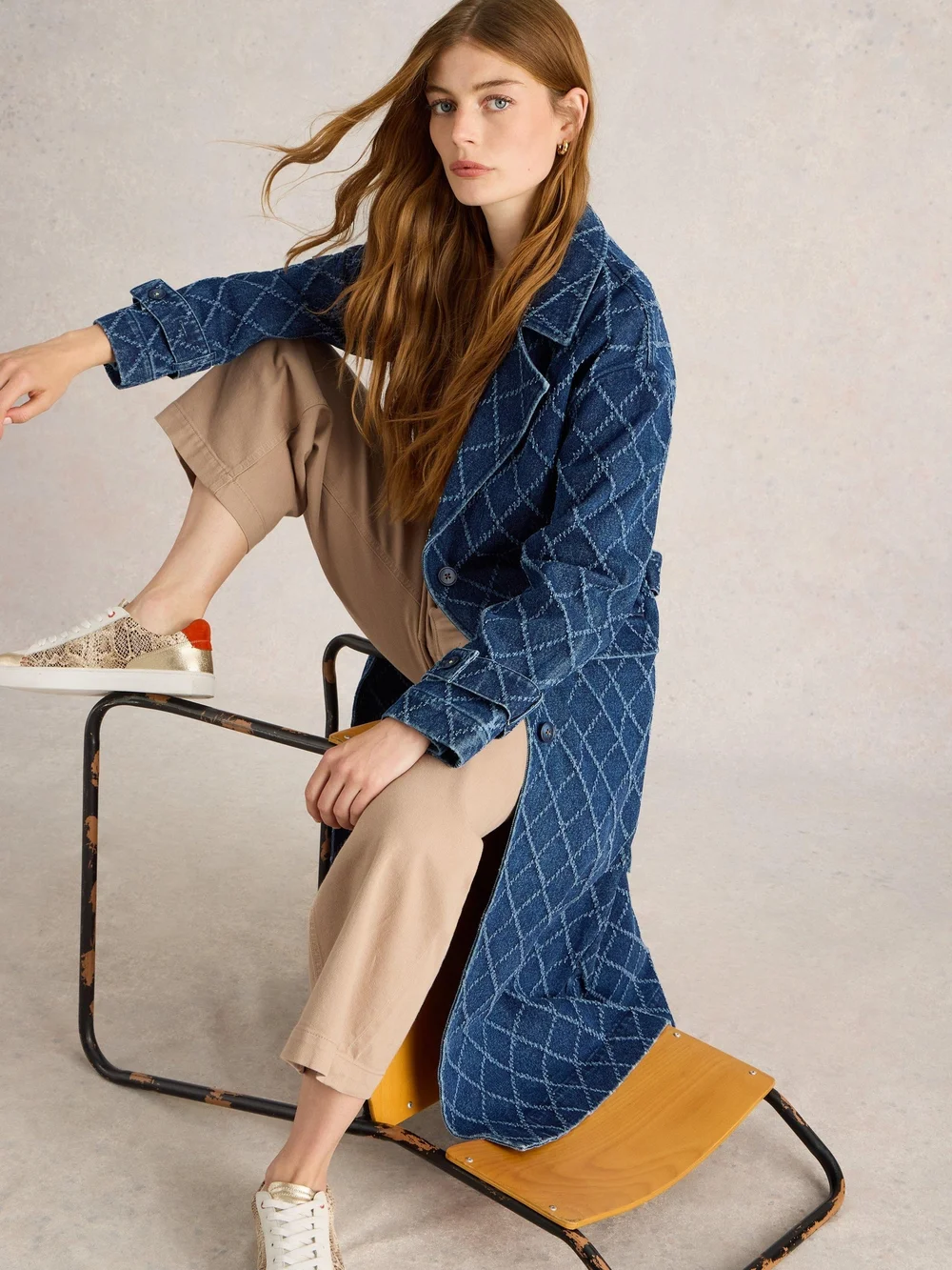 Trench-coat en denim Dori - Denim Mlt - 52 Image 1