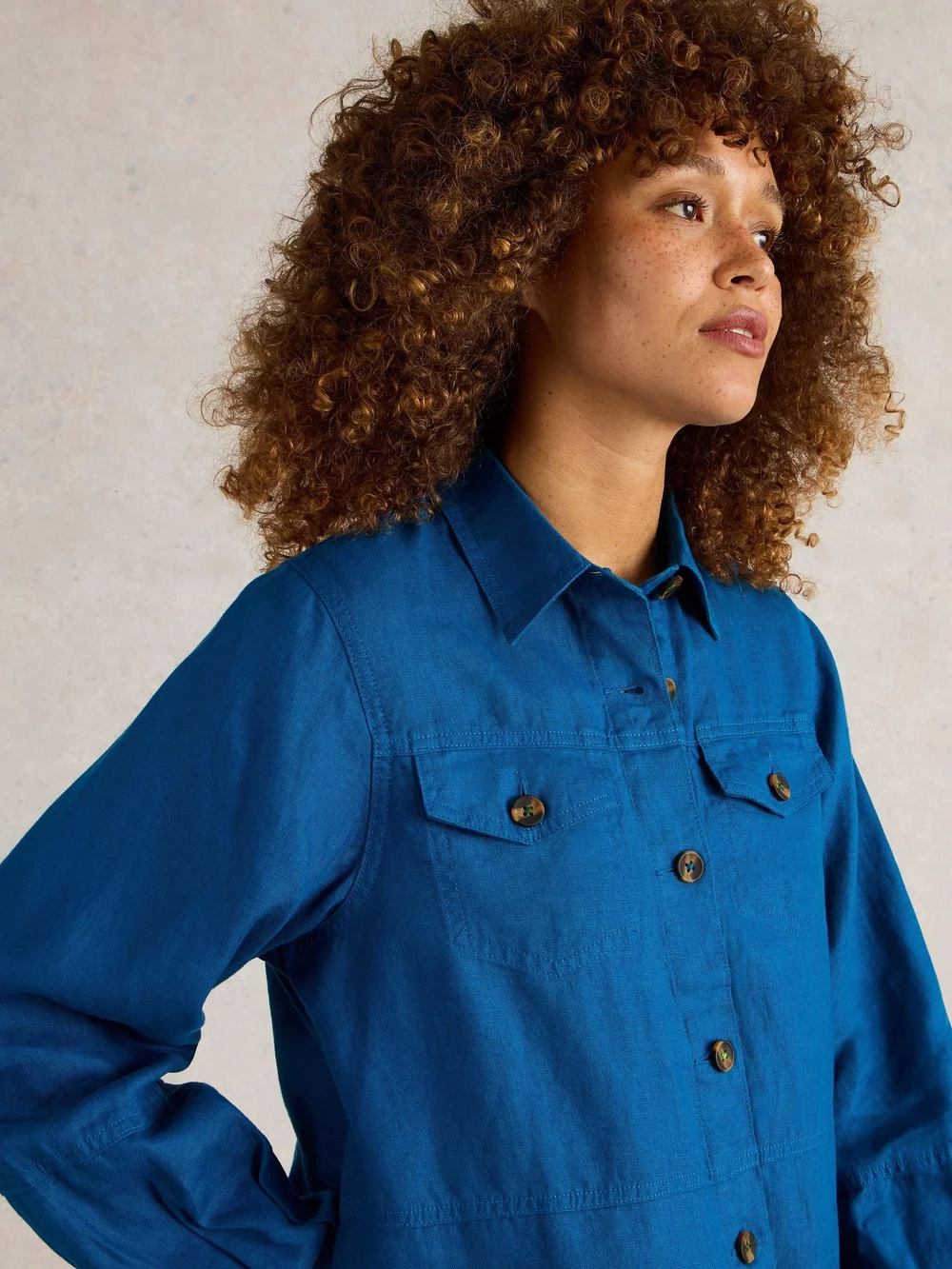 Veste en lin Camille - Brt Blue - 52 Image 1