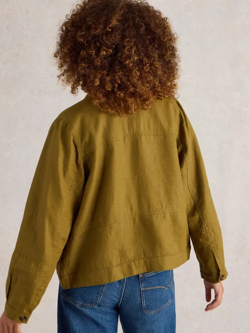 Veste en lin Camille - Khaki Grn - 52 Image 4
