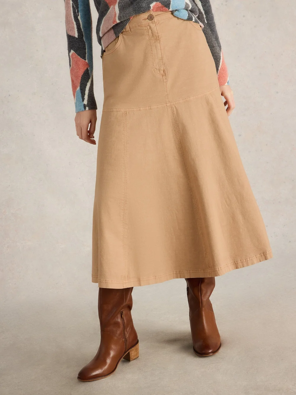 Jupe midi Quinn - Dk Nat - 38/R Image 1