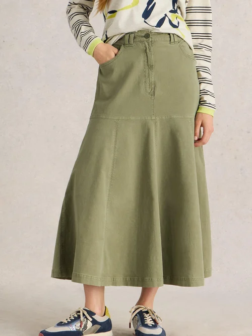 Jupe midi Quinn - Khaki Grn - 52/R Image 3