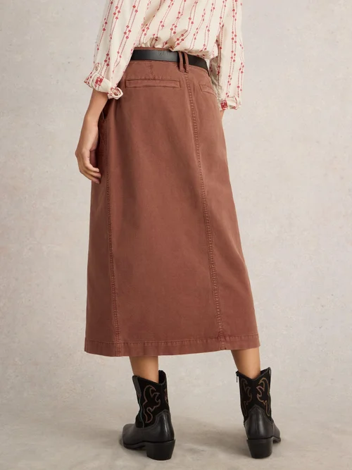 Jupe midi Maren - Dark Tan - 52/R Image 4