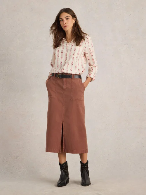 Jupe midi Maren - Dark Tan - 48/R Image 2