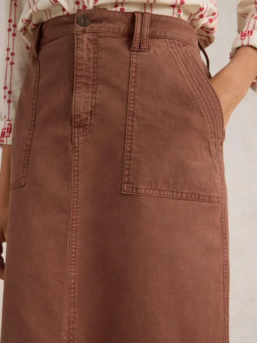 Jupe midi Maren - Dark Tan - 52/R Image 3