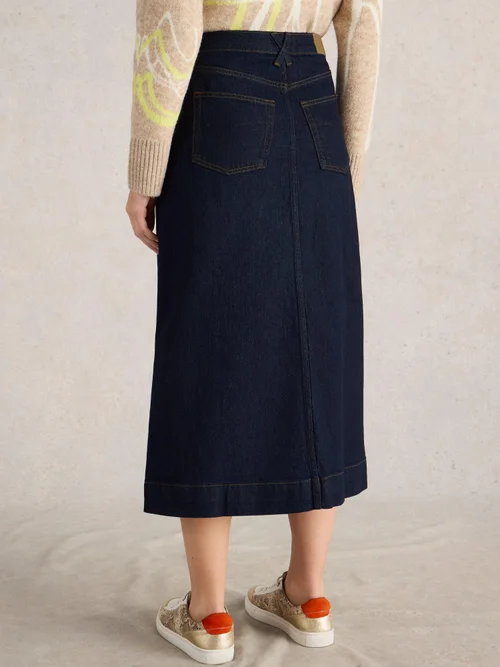 Jupe midi en denim Allie - Dk Denim - 36/R Image 4