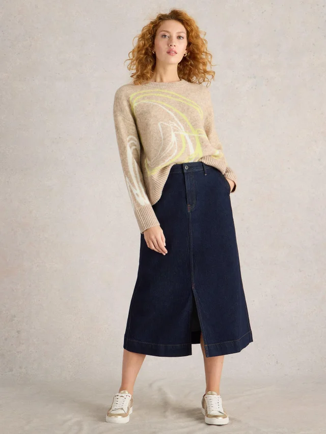 Jupe midi en denim Allie