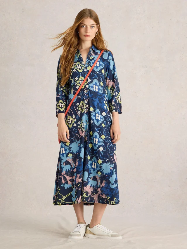 Robe chemise en jersey Rua
